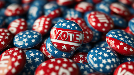 Vote badge American flag