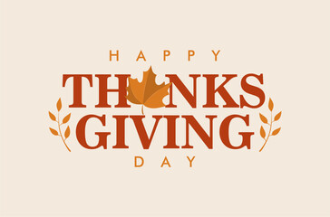 happy thanksgiving day poster template vector