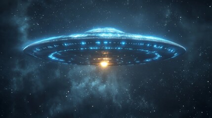 Obraz premium UFO in Deep Space