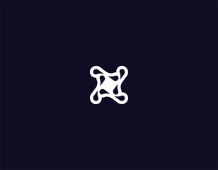 Letter N or Z water drops monogram  logo icon design template elements