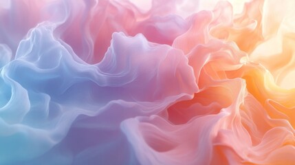 Abstract Colorful Flowing Fabric