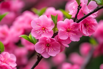 Obraz premium Vibrant Cherry Blossoms Creating a Dreamy Spring Atmosphere