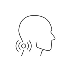 Neck pain line outline icon