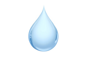 Obraz premium Realistic water drop cut out outline on white background