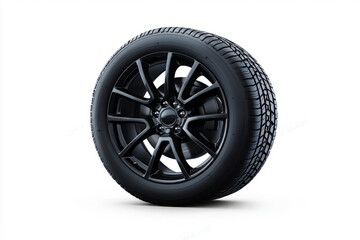 Obraz premium Car tire isolated on white background