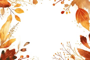 fall themed boarder on a white background 