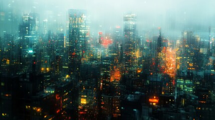 Futuristic Cityscape at Night