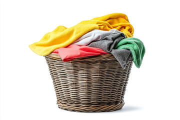 Laundry basket  on white background 