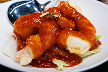Kan Shao Shrimp, a Chinese food