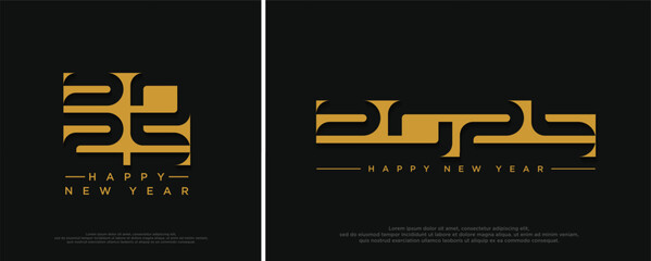 Happy new year 2025 design. With illustration of cut out numbers. Premium vector design for 2025 new year posters, banners, greetings and celebrations. © palon