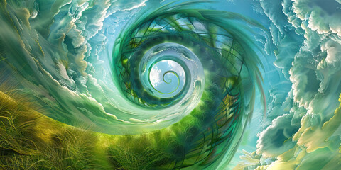Obraz premium A spiral of hope, depicting the potential for growth and recovery in mental health treatment.