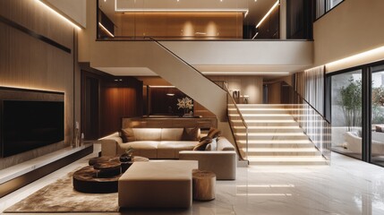 Fototapeta premium Modern Luxury Living Room