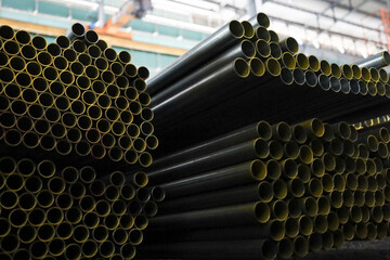 steel pipe product group square pipe Construction steel products such as black steel pipes, image...