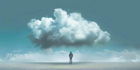 A cloud of uncertainty, illustrating the unpredictability of mental health conditions.