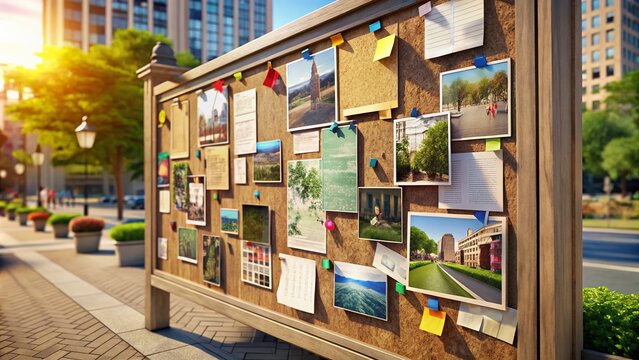 Engaging 3D Bulletin Board Display for Community Announcements and Events