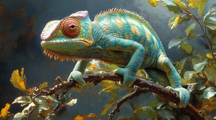 Obraz premium Detailed Study of Chameleon Claws in Nature
