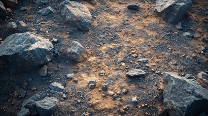 Fototapeta premium Mars-like rocky terrain
