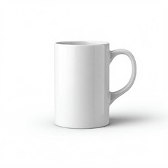 white cup mockup isolated on white