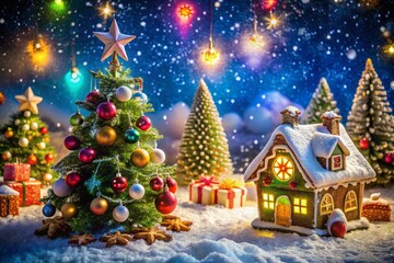 Obraz premium Festive Christmas Wonderland: Free Images of Holiday Cheer and Joy