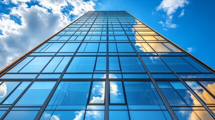 Modern Skyscraper and Reflected Sky