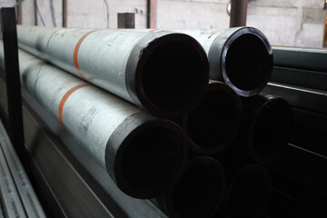 steel pipe product group square pipe Construction steel products such as black steel pipes, image ideas, examples of steel products.metal warehouse industry, delivery to customers.