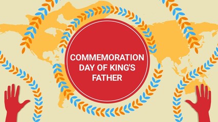 Obraz premium Commemoration Day of King's Father web banner design illustration 