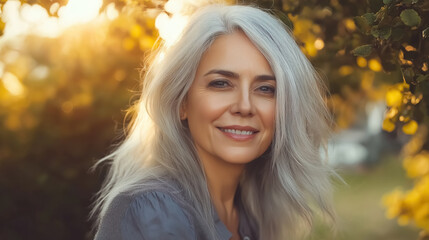 Fototapeta premium A beautiful elderly woman