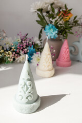 candles, candle, holiday, packaging, gift, decoration, wedding decor, decor, interior, spring, summer, pions, beauty, romance, flower, pink, bouquet, love, valentine, wedding, dolphin, kazakh style