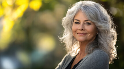 Fototapeta premium A beautiful elderly woman