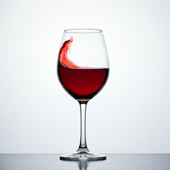 glass of wine isolated on white