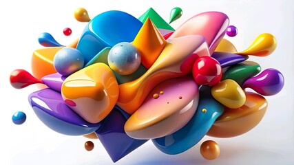 3D printer illusion colourful subtract with smooth finishing 4K HD baground or wallpaper