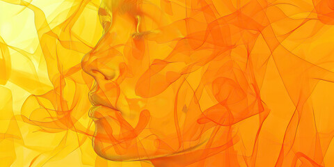 Ego-Centric Golden Hues - Yellow and Orange Abstract Background