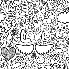 seamless pattern with birds