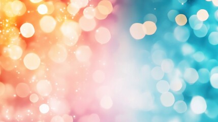 Obraz premium Colorful bokeh lights on a blurred background, vibrant and joyful ambiance.