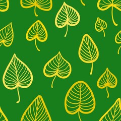 Fototapeta premium seamless pattern with leaves