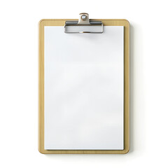 clipboard with blank paper