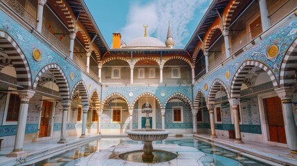 Stunning Courtyard of Topkapi Palace in Istanbul