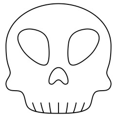 illustration of a skull head