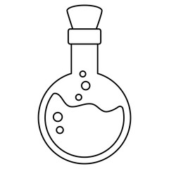 illustration of a laboratory flask