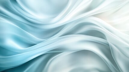 Fototapeta premium An elegant abstract image of soft blue fabric creating gentle, flowing shapes, evoking peace and sophistication. Suitable for modern aesthetic environments.