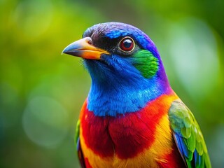 Minimalist Representation of El Salvador's National Bird in Natural Habitat