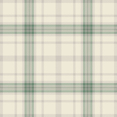 Plain vector background plaid, everyday textile check tartan. Deco seamless texture fabric pattern in pastel grey and light colors.