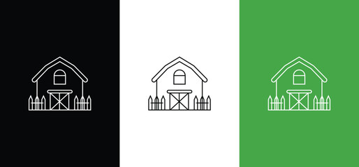 barn logo template. barn & farm building icon