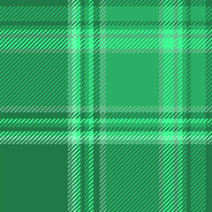 Border tartan plaid textile, deluxe fabric texture background. Fresh vector seamless check pattern in green color.