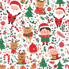 pattern with santa claus