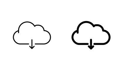 Cloud download icon concept. Stock vector