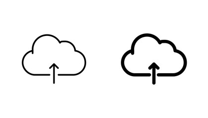 Cloud upload icon concept. Stock vector