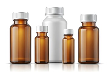 Blank Bottle Syrup Health Care Product Bottle For Mockup Design