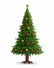 christmas tree isolated on white