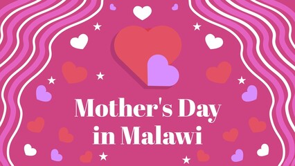 Mother's Day in Malawi web banner design illustration 